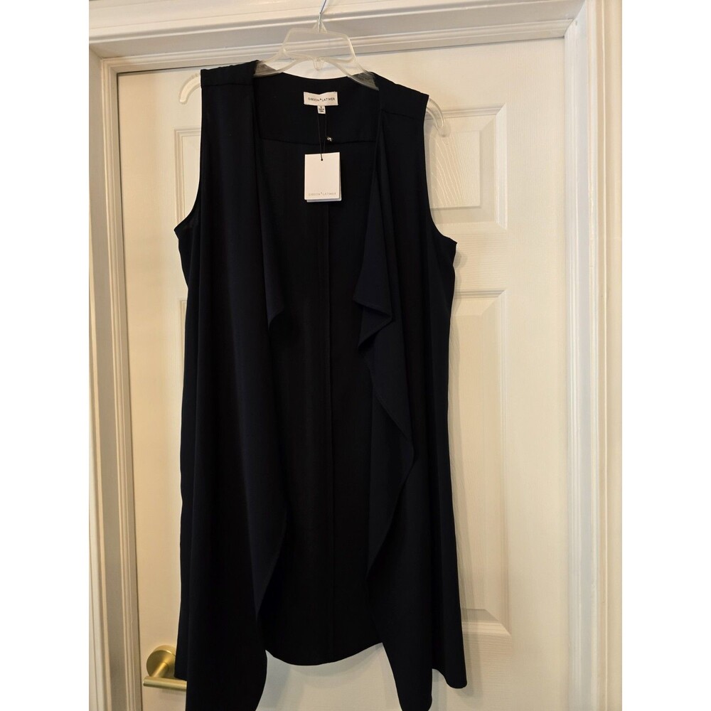 Gibson + Latimer NWT Sleeveless Open Front Drape Vest Sz Small $99 Msrp Boho